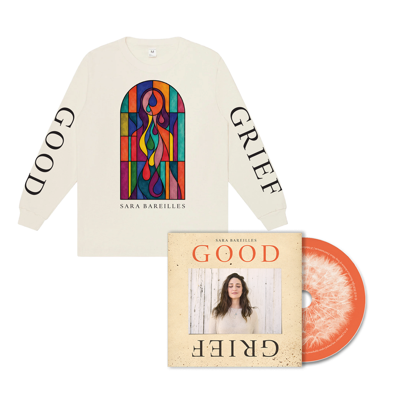 (PRE-ORDER) Good Grief Stained Glass Long Sleeve Tee & CD Fan Pack