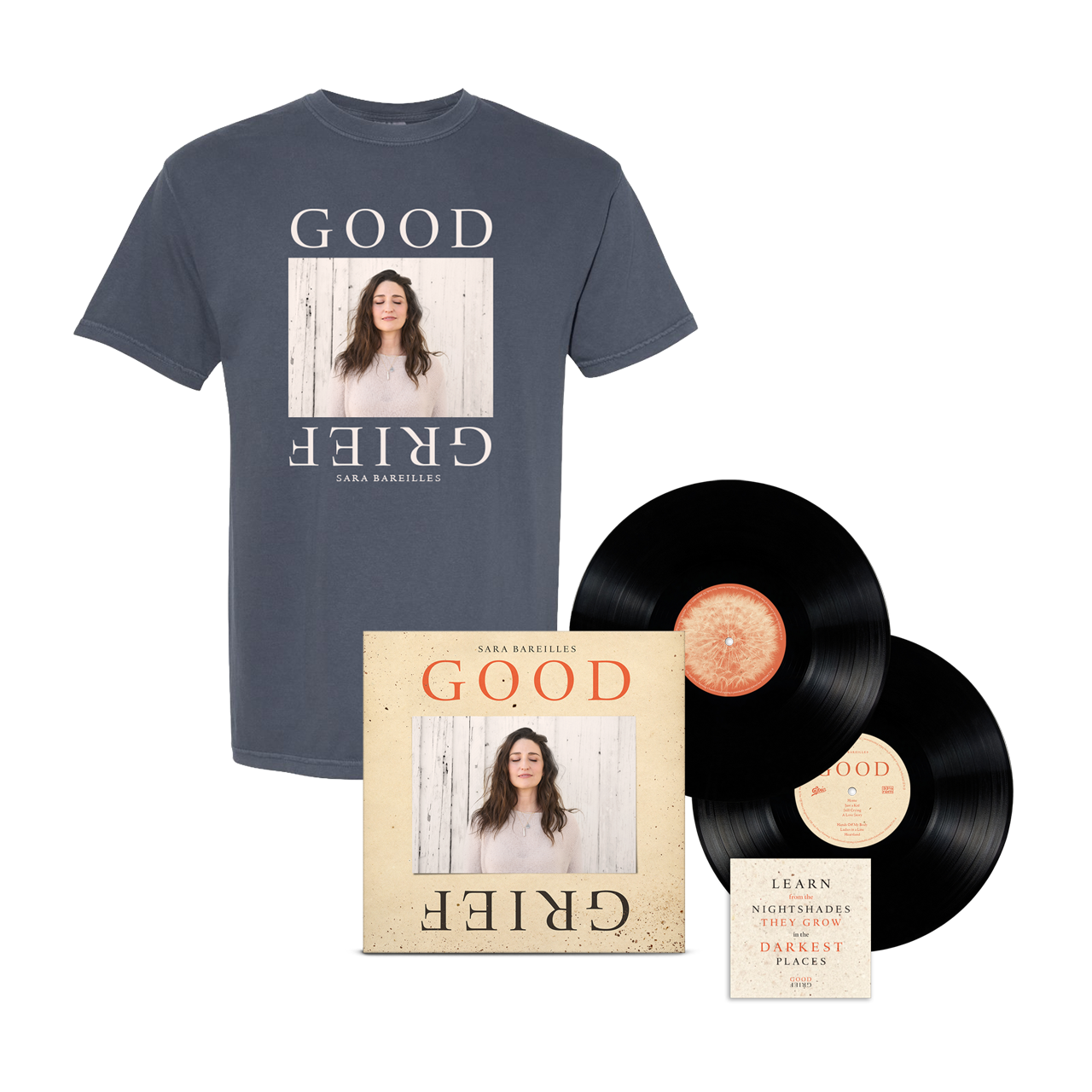 (PRE-ORDER) Good Grief Tee & Standard Black Vinyl Fan Pack