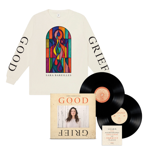 (PRE-ORDER) Good Grief Stained Glass Long Sleeve Tee & Standard Black Vinyl Fan Pack